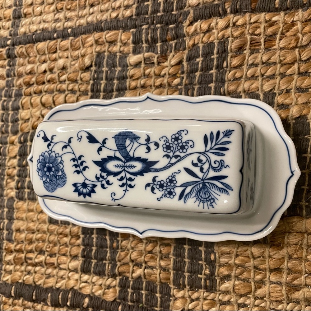 Blue Danube butter dish